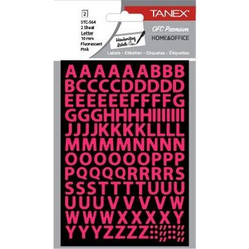 Tanex STC-564 10 mm 2'li Pembe Harf Etiketi