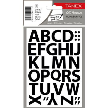 Tanex STC-571 23 mm 2'li Şeffaf Harf Etiketi