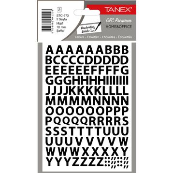 Tanex STC-573 10 mm 2'li Şeffaf Harf Etiketi