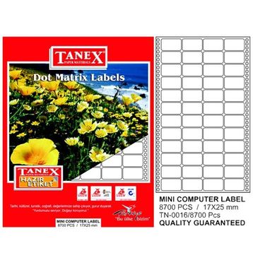 Tanex TN001610 6'lı Printer Etiket