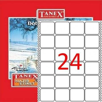 Tanex TN002010 35x45 mm 4'lü Printer Etiket