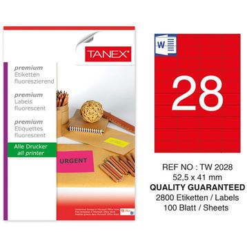 Tanex TW-2028 52,5x41 mm Laser Etiket