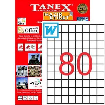 Tanex tw-2080 26.25x29.7 Laser Etiket