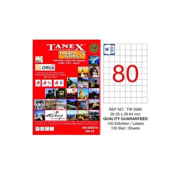 Tanex tw-2080 26.25x29.7 Laser Etiket