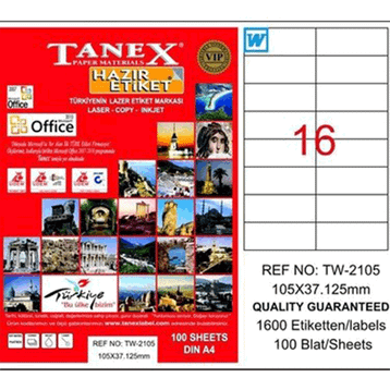 Tanex TW-2105 Lazer Etiket