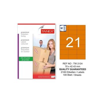 Tanex TW-2114 70x42,43 mm Laser Etiket