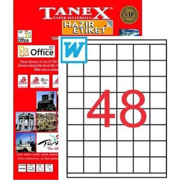 Tanex TW-2137 35x37 mm Laser Etiket