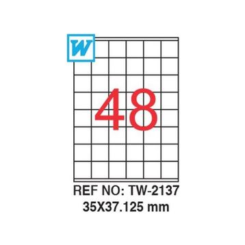 Tanex TW-2137 35x37 mm Laser Etiket