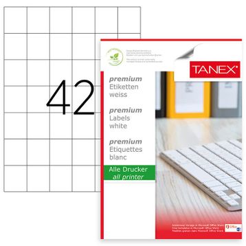 Tanex TW-2154 35x42.64 mm Laser Etiket