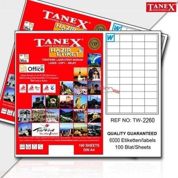 Tanex TW-2260 Lazer Etiket