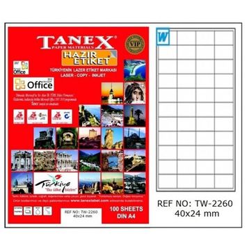 Tanex TW-2260 Lazer Etiket