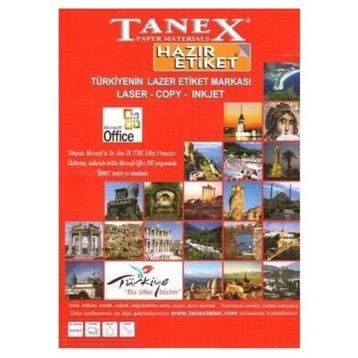 Tanex TW-2280 22x12mm Beyaz Etiket