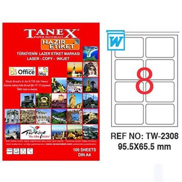 Tanex TW-2308 95.5x65.5 mm Lazer Etiket