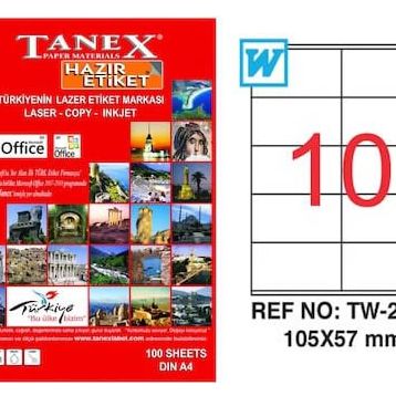 Tanex TW-2610 Lazer Etiket