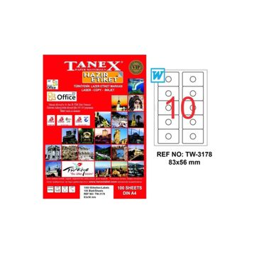 Tanex TW-3178 83-56 mm Lazer Etiket