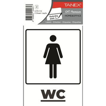 Tanex UYR-114 Bayan Wc 2'li Uyarı Etiketi