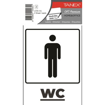 Tanex UYR-115 Bay Wc 2'li Uyarı Etiketi