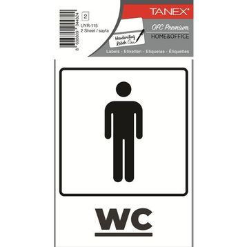 Tanex UYR-115 Bay Wc 2'li Uyarı Etiketi