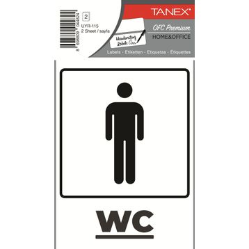 Tanex UYR-115 Bay Wc 2'li Uyarı Etiketi