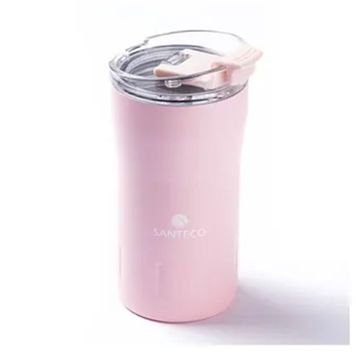 Tantitoni 024-01 Çift Katmanlı Pembe 350 ml Paslanmaz Çelik Termos Bardak