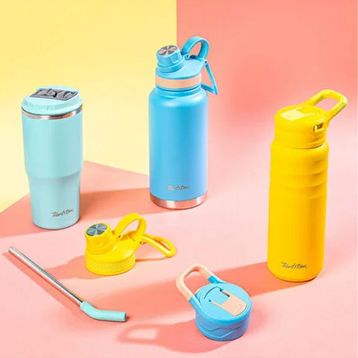 Tantitoni 024-01 Mavi 700 ml 2 Fonksiyonlu Çift Katmanlı Pipetli Termos