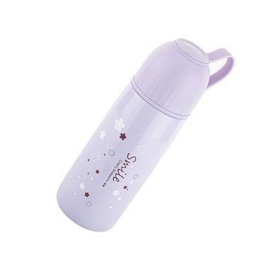 Tantitoni 300 ml Lila Desenli Paslanmaz Çelik Termos