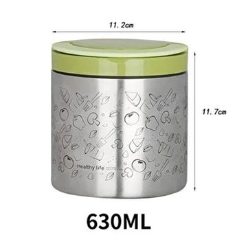 Tantitoni 630 ML Çelik Yuvarlak Desenli Yemek Termosu