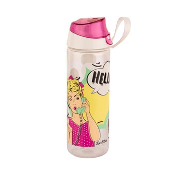 Tantitoni Plastik Popart Hello Desenli 750 ml Su Şişesi
