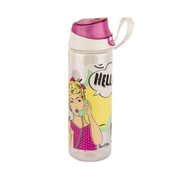Tantitoni Plastik Popart Hello Desenli 750 ml Su Şişesi