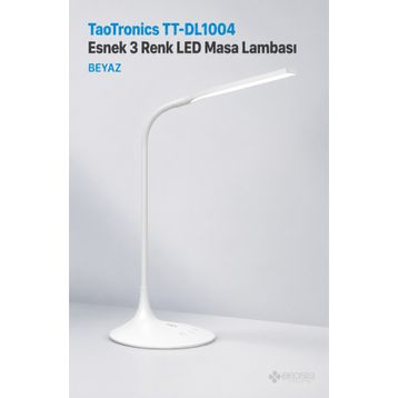 TaoTronics TT-DL1004 Dokunmatik 3 Renk Işıklı Esnek Boyunlu Dekoratif Beyaz LED Lamba