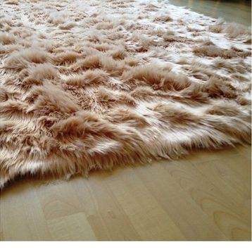 Tappeto Kuzu Kürkü Dekoratif Post Camel 80x150 cm Salon Halı