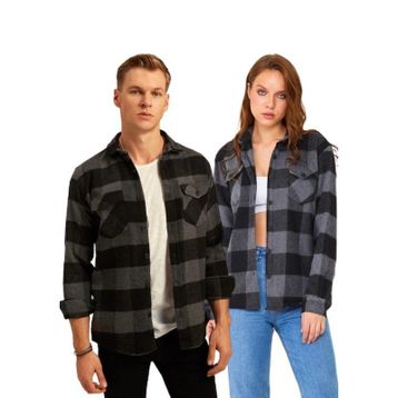 Tarz Cool ODG001R02 Antrasit Ekoseli Oduncu Gömlek