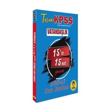 Tasarı Yayınları - KPSS Vatandaşlık 15'te 15 Net Garanti Soru Bankası