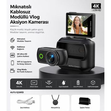 Tastech LK-018 Siyah Vlog Aksiyon Kamera