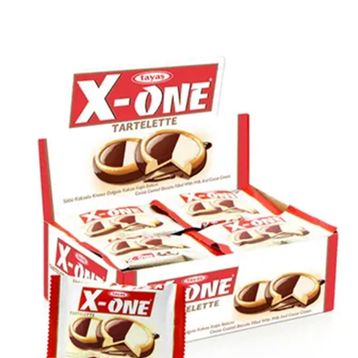 Tayaş 20 gr X-One Tartelette Sütlü Kakaolu Krema Dolgulu Kakao Kaplı Bisküvi (24 adet)