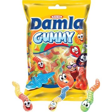Tayaş Damla Gummy Worms Sour 1 kg Jel Şeker