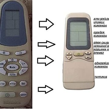 Tayfun Vestel Eşdeğer Klima Kumandası
