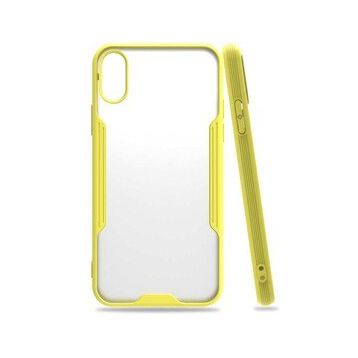Tazador iPhone X Platin Sarı Silikon Kılıf