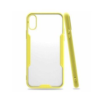 Tazador iPhone X Platin Sarı Silikon Kılıf