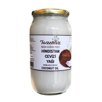 Tazemiz 1 lt Soğuk Sıkım Hindistan Cevizi Yağı