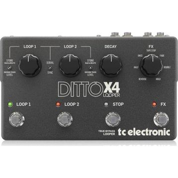 TC Electronic Ditto X4 Looper Gitar Siyah Efekt Pedalı
