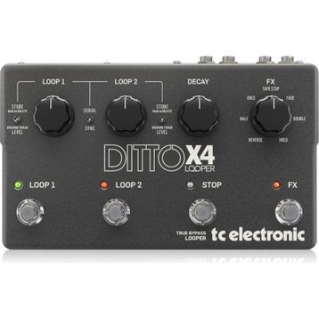 TC Electronic Ditto X4 Looper Gitar Siyah Efekt Pedalı