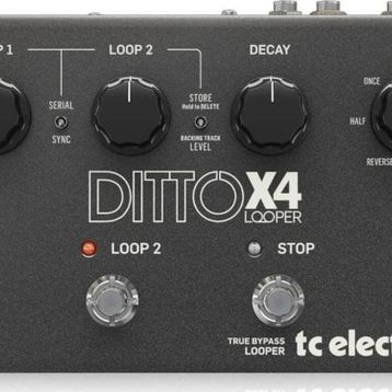 TC Electronic Ditto X4 Looper Gitar Siyah Efekt Pedalı