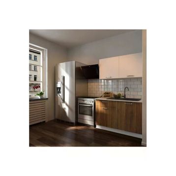 Tdesigno Adel 120 CM Ceviz Beyaz Mutfak Dolabı