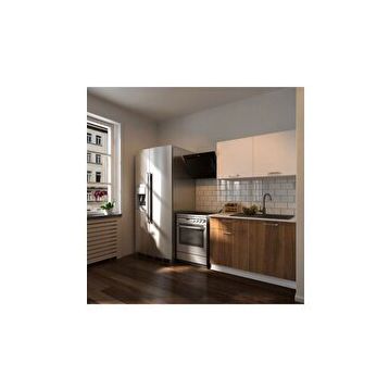 Tdesigno Adel 120 CM Ceviz Beyaz Mutfak Dolabı