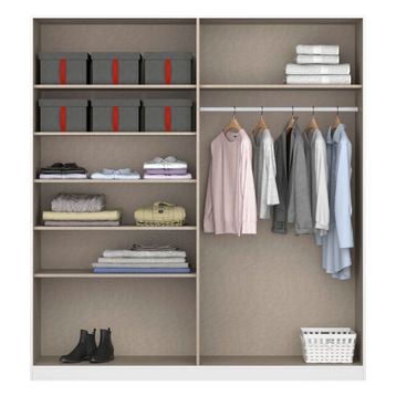 Tdesigno Almina 135 cm 3 Kapaklı Beyaz Gardırop
