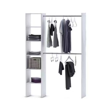 Tdesigno Efil Beyaz 140 cm Antrasit Gardırop