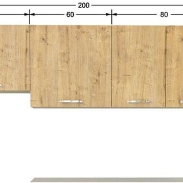 Tdesigno İpek 200 cm Safir Meşe Alt Mutfak Dolabı