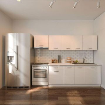 Tdesigno Nevra 260 CM Beyaz Mutfak Dolabı