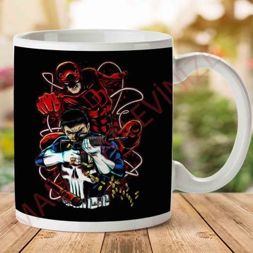 Team Up Daredevil Punisher Baskılı Kupa